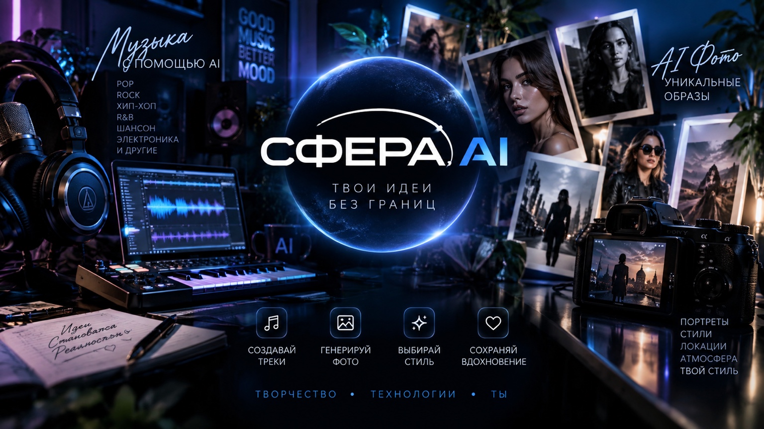 СФЕРА AI — создание песен и фотографий с помощью ИИ